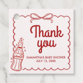 Klaar om te barsten frisdrank baby shower bedankjes labels (Voorkant)