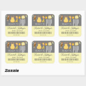 "Klaar om te barsten" gepersonaliseerde babyshower Vierkante Sticker (Vel)