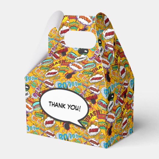 Klaar om te barsten Leuk modern stripverhaal babyf Bedankdoosjes (Achterkant)