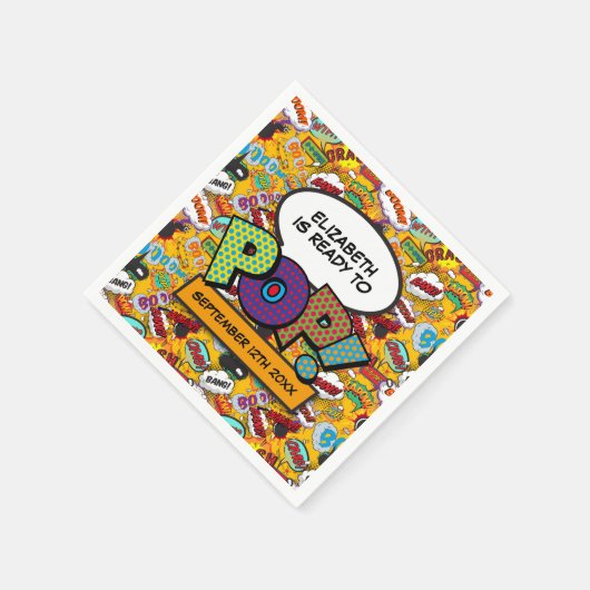 Klaar om te barsten Leuk moderne stripboek babyfee Servet (Hoek)