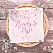Klaar om te barsten Meisje Baby Shower Roze Bloese