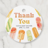 Klaar om te barsten Popsicle Baby Shower Bedankjes Labels (Voorkant)