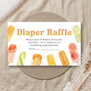Klaar om te barsten Popsicle Baby Shower Luiers Ra Informatiekaartje