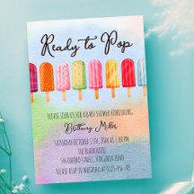 Klaar om te barsten Popsicle Zomer Baby Shower