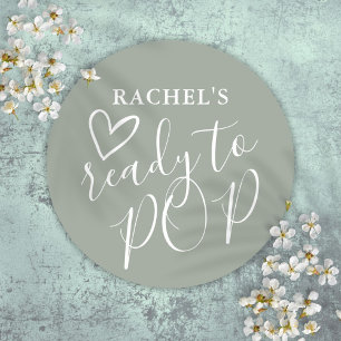 Klaar om te barsten Schattig Hart Salie Groene Bab Ronde Sticker