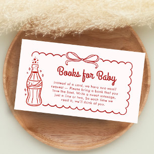 Klaar om te barsten Sodawater Baby Shower Boeken v Informatiekaartje