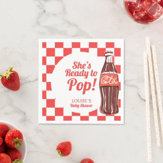 Klaar om te barsten Sodawater Cola Baby Shower Servet