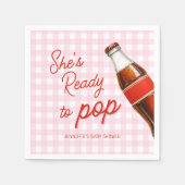 Klaar om te barsten Sodawater Cola Meisje Baby Sho Servet (Voorkant)