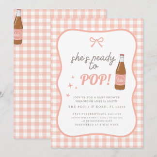Klaar om te barsten Sodawater meisje Baby shower U Kaart