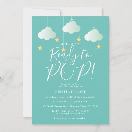 Klaar om te barsten Twinkle Twinkle Baby Shower Kaart (Voorkant)