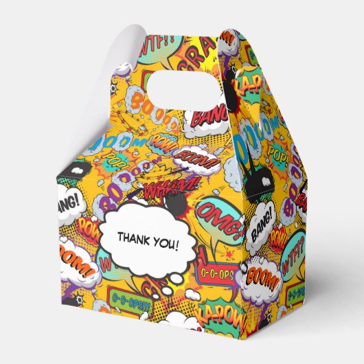 Klaar om te barsten Verjaardagsfeestje Leuk stripb Bedankdoosjes (Achterkant)
