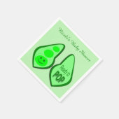 Klaar om te barsten Zwangere Groene Erwt Baby Show Servet (Hoek)