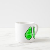 Klaar om te barsten Zwangere Groene Erwt Espresso Kop (Voorkant rechts)