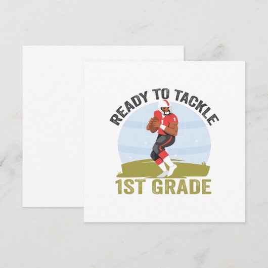 Klaar om te beginnen met American Football Fantasy Save The Date (Voorkant / Achterkant)