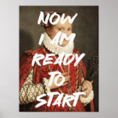 Klaar om te beginnen Renaissance Schilderij Quote Poster (Voorkant)