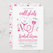 Klaar om te bellen Shots Nurse Afstuderen Kaart (Voorkant / Achterkant)