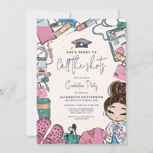 Klaar om te bellen Shots Nurse Graduation Party Kaart