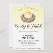 Klaar om te broeden Yellow Spring Chick Baby showe Kaart (Voorkant)