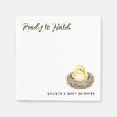 Klaar om te broeden Yellow Spring Chick Baby showe Servet (Voorkant)