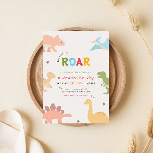 Klaar om te Brullen Baby Dinosaurus 2e Verjaardag Kaart