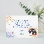 Klaar om te crashen monstertruck verjaardag bedankkaart (Staand voorkant)