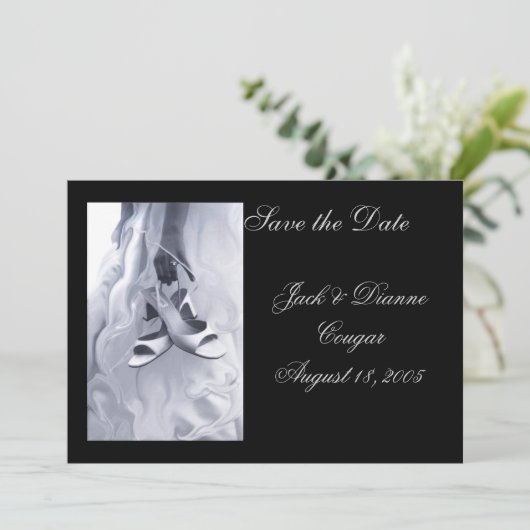 "Klaar om te dansen" Sla de datumkaart op Save The Date (Staand voorkant)