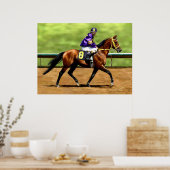 Klaar om te draaien - Paarden schilderen Poster (Keuken)