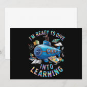 Klaar om te Duwen in Leren Terug naar School Onder Kaart (Voorkant / Achterkant)