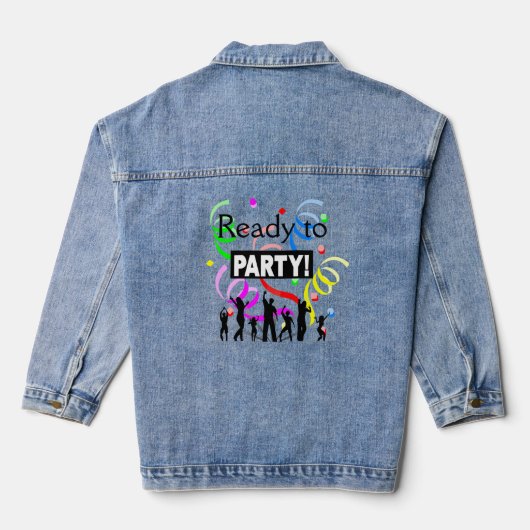 Klaar om te feesten Denim Jacket (Achterkant)