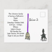 Klaar om te feesten, Halloween Haunted House Uitno Briefkaart (Achterkant)