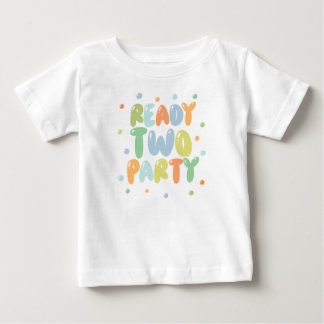 Klaar om te feesten Jongen 2e verjaardag T-shirt