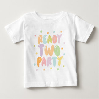 Klaar om te feesten Meisje 2e verjaardag T-shirt