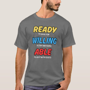 KLAAR OM TE GEBEUREN - FUN AVONTUUR TEE T-SHIRT