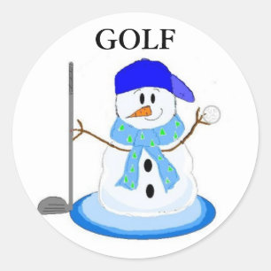 Klaar om te golfen ronde sticker