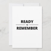 KLAAR OM TE HERINNEREN SAVE THE DATE (Voorkant)