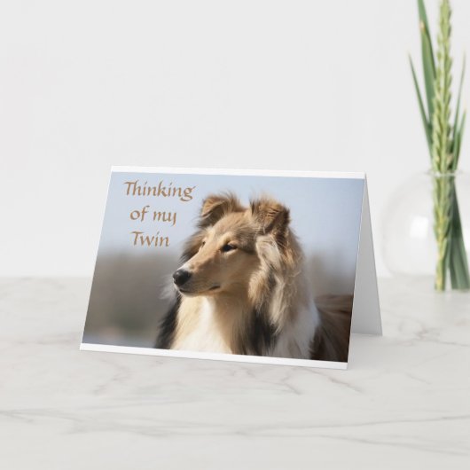 KLAAR OM TE HOREN DAT MIJN TWEELING "DE BETERDAN G KAART (Voorkant)