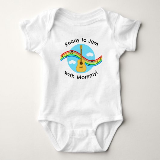 Klaar om te Jammen Persoonlijke Babybody Romper (Voorkant)