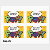 Klaar om te Knalen Babyfeest Grappig Modern Rechthoekige Sticker (Vel)