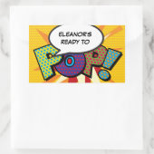 Klaar om te Knalen Babyfeest Grappig Modern Rechthoekige Sticker (Tas)