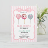 Klaar om te knallen Cake Pop Shower Uitnodiging (Staand voorkant)