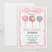 Klaar om te knallen Cake Pop Shower Uitnodiging (Voorkant / Achterkant)