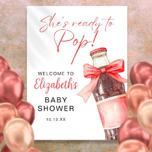 Klaar om te knallen frisdrankfles baby shower welk poster