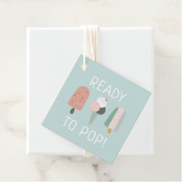 Klaar om te knallen ijs baby shower favor tag bedankjes labels