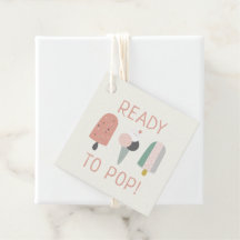 Klaar om te knallen ijs baby shower favor tag