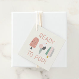 Klaar om te knallen ijs baby shower favor tag bedankjes labels