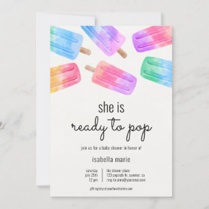 Klaar om te knallen Ijslolly Baby Shower Kaart