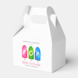 Klaar om te knallen kleurrijke Popsicle Baby Showe Bedankdoosjes