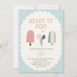 Klaar om te knallen Popsicle Baby Shower Uitnodigi Kaart
