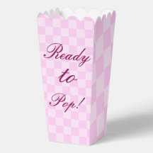 Klaar om te knallen Roze Gingham Baby Shower Popco