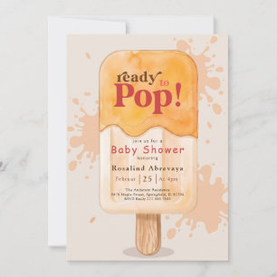 Klaar om te knallen Waterverf Popsicle Baby Shower Kaart